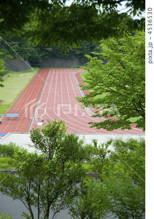 緑に囲まれた陸上競技場 4536530