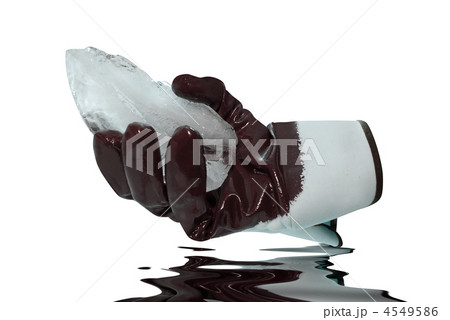 Glove hold blocks of ice Glove hold blocks of ice 4549586