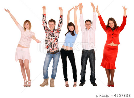 Cheerful group of young people. 4557338