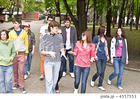 Group of people in city. 4557553