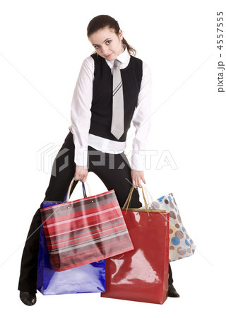 Businesswomen with group of bag shopping. Businesswomen with group of bag shopping. 4557555