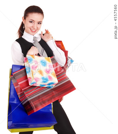 Businesswoman with shopping bag. Businesswoman with shopping bag. 4557560
