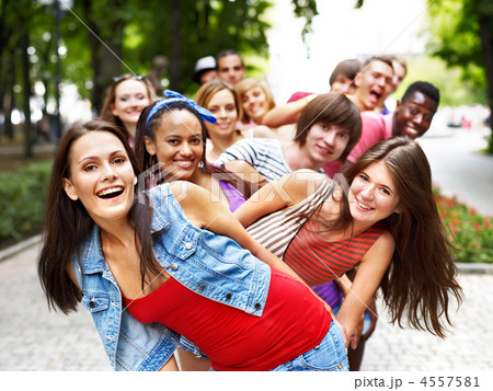 Group of people outdoors. 4557581