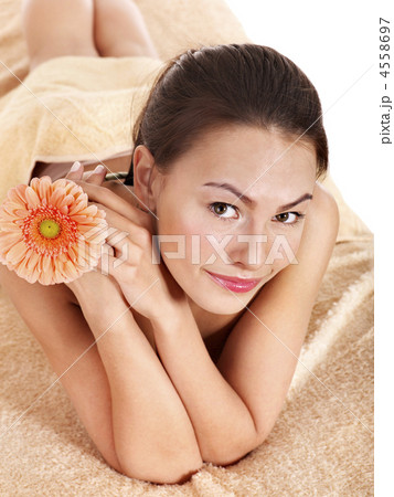 Young woman having massage. Young woman having massage. 4558697