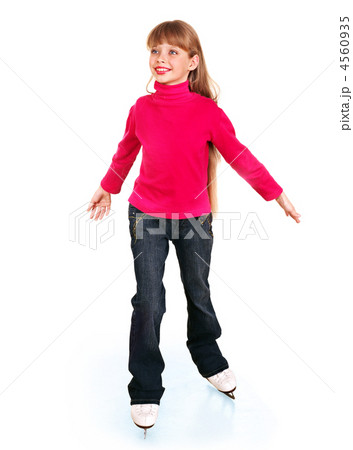 Young girl figure skating.. 4560935