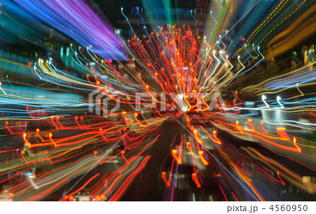 traffic lights in motion blur 4560950