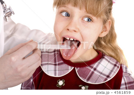 Doctor treat child for throat. Child care. Doctor treat child for throat. Child care. 4561859