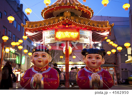 神戸南京町中華街の写真素材