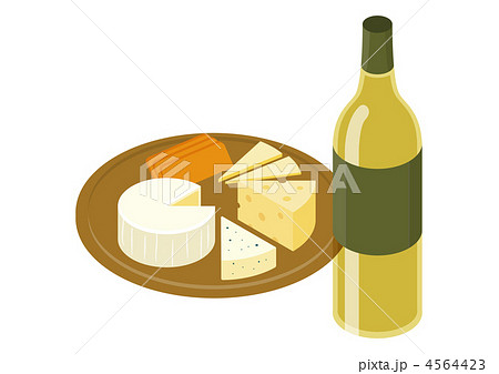 チーズの盛り合わせとワイン 4564423