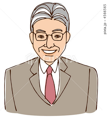シニア男性のイラスト素材