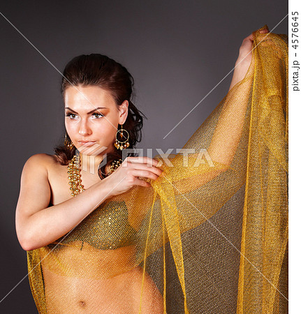 Young woman in carnival costume. 4576645