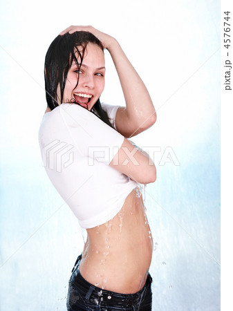 Beautiful girl in water. Beautiful girl in water. 4576744