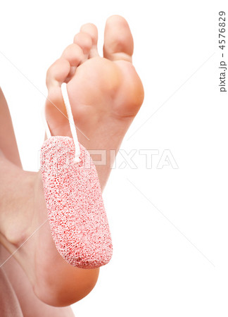 Pumice stone on feet. Pumice stone on feet. 4576829