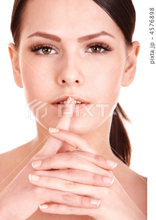 Beautiful girl with fashion eyelash. 4576898