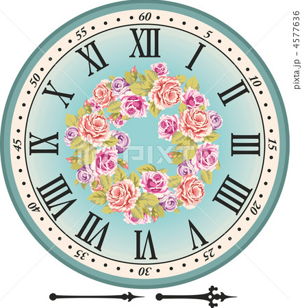 Retro Rose Clock Dial 4577636