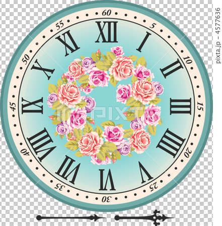 Retro Rose Clock Dial 4577636