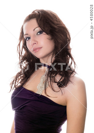 Portrait of the lovely young woman. Isolated 4580028