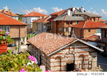 Roof of houses in ancient city of Nessebar, Bulgaria 4581904