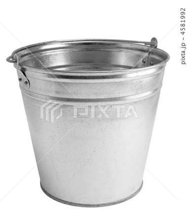 Metallic bucket isolated on white background 4581992