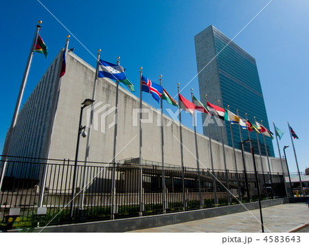 国際連合本部ビルの写真素材