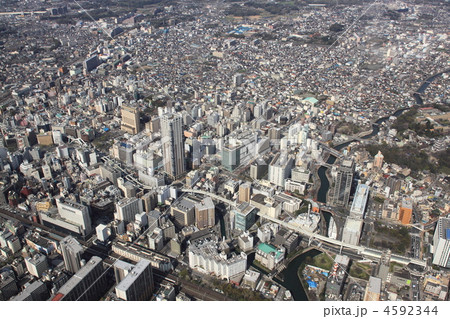 京成千葉駅上空５００ｍより空撮の写真素材
