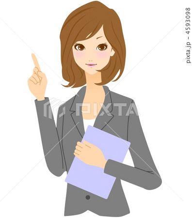 ビジネスウーマン　指差し 4593098
