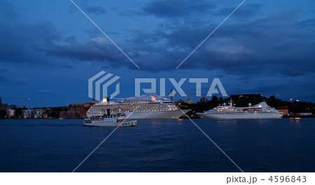 cruise liner at the center of Stockholm, Sweden 4596843