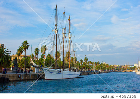 Port Vell in Barcelona, Spain 4597359