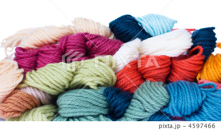 pile of woolen yarns 4597466