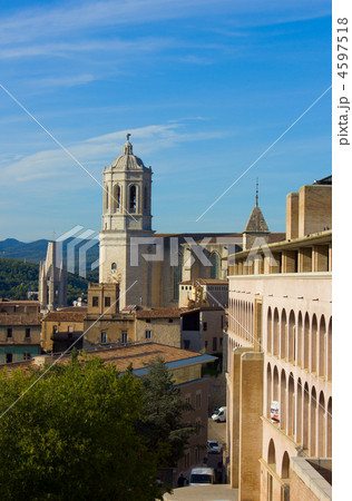 overview of town, Girona, Spain 4597518