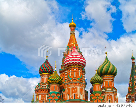 domes of Basil th Blessed, Moscow, Russia domes of Basil th Blessed, Moscow, Russia 4597946