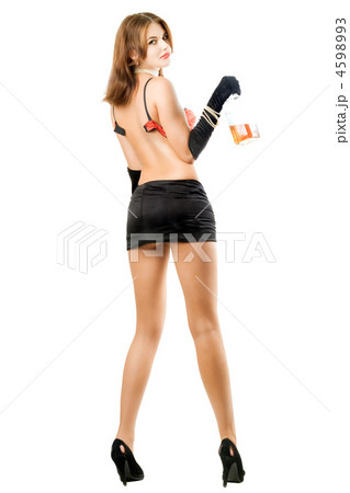 Sexy woman with a bottle 4598993