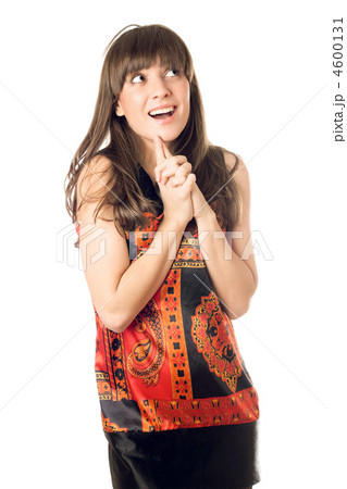 brunette looking in wide-eyed 4600131