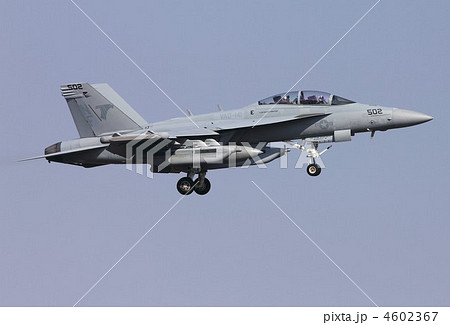 アメリカ海軍空母艦載新型電子戦機EA-18Gグラウラーの飛行シーン 4602367