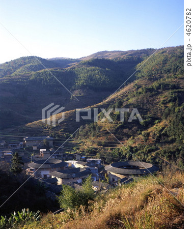 世界遺産福建土楼実佳土楼俯瞰 4620782