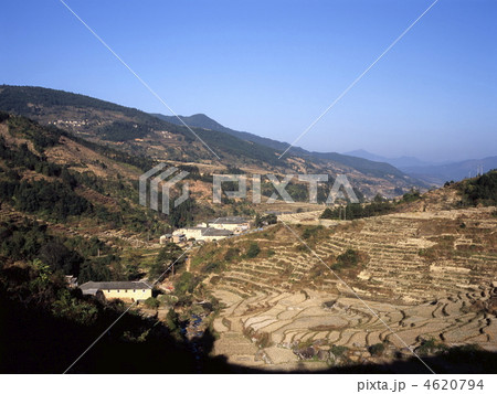 世界遺産福建土楼実佳土楼俯瞰 4620794