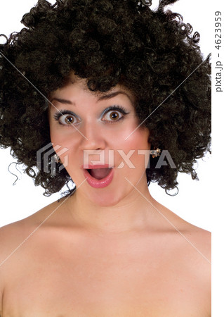 surprised girl in a black wig 4623959