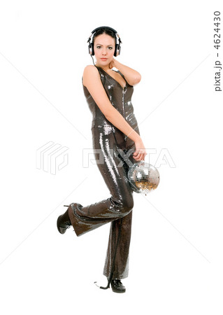 Sexy brunette with a mirror ball 4624430