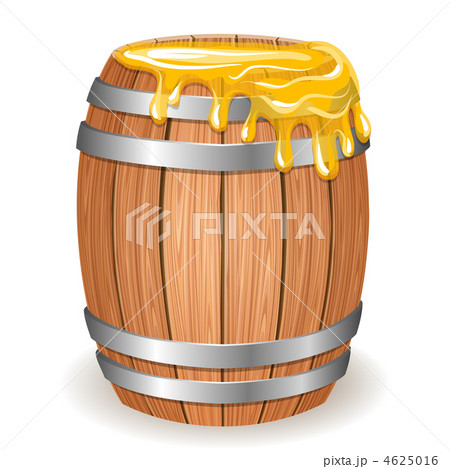 Wooden barrel with honey 4625016