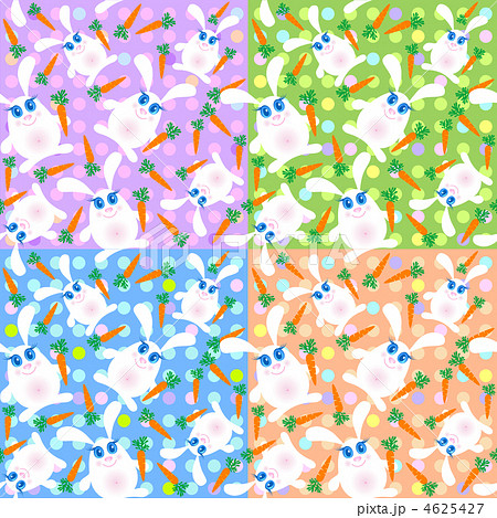 Seamless background with cute rabbits 4625427