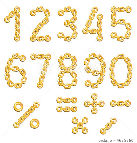 Golden chained digits 4625560