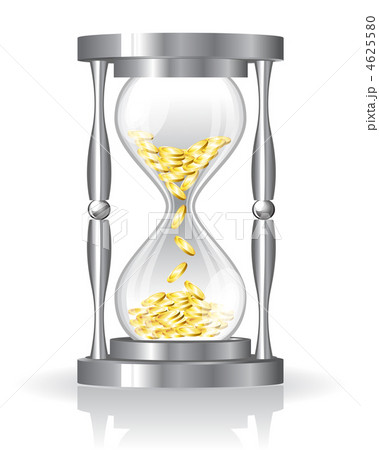 Sand-glass with money Sand-glass with money 4625580