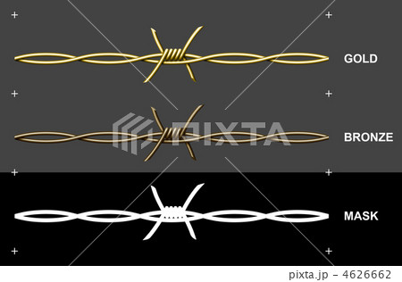 有刺鉄線のイラスト素材