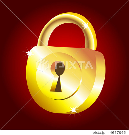 Golden padlock icon 4627046