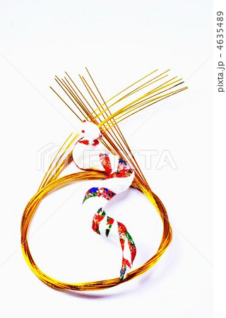 友禅柄蛇・縦位置白バック 4635489