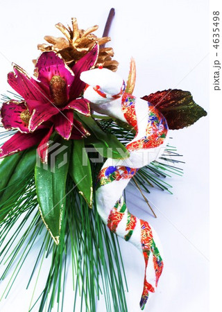 友禅柄蛇・松枝縦位置白バック 友禅柄蛇・松枝縦位置白バック 4635498