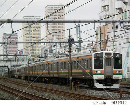 宇都宮線　211系　鶯谷駅 4636514