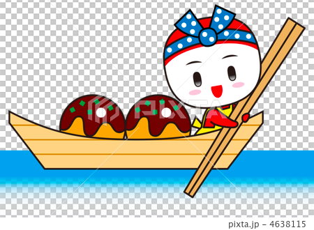 Takoyaki. Background illustration / Octopus fritters and fairy of octopus. 4638115