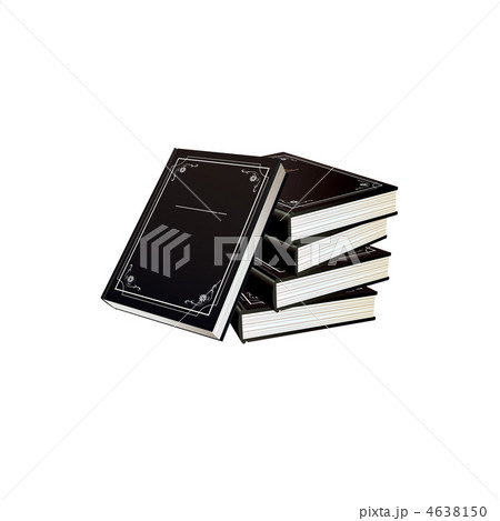 黒い日記帳のイラスト 4638150