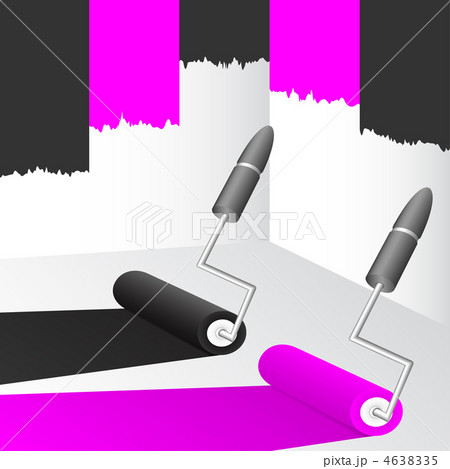 黒とピンクの塗料。  4638335